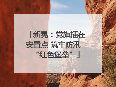 新晃：党旗插在安置点 筑牢防汛“红色堡垒”