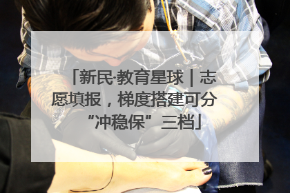 新民·教育星球｜志愿填报，梯度搭建可分“冲稳保”三档