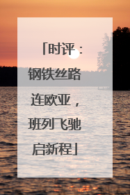 时评：钢铁丝路连欧亚，班列飞驰启新程