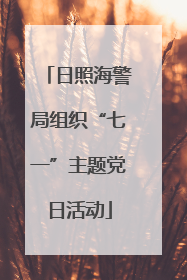 日照海警局组织“七一”主题党日活动