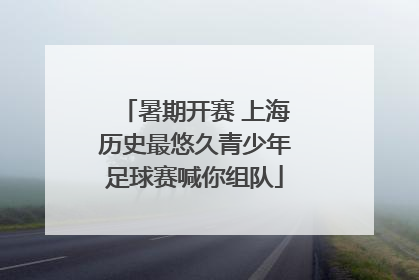 暑期开赛 上海历史最悠久青少年足球赛喊你组队