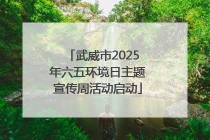 武威市2025年六五环境日主题宣传周活动启动