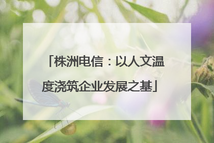株洲电信：以人文温度浇筑企业发展之基