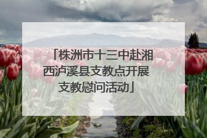株洲市十三中赴湘西泸溪县支教点开展支教慰问活动