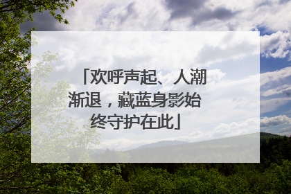 欢呼声起、人潮渐退，藏蓝身影始终守护在此