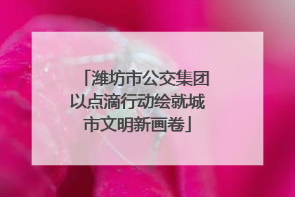 潍坊市公交集团以点滴行动绘就城市文明新画卷