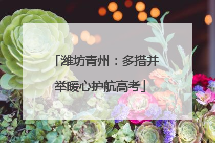 潍坊青州：多措并举暖心护航高考