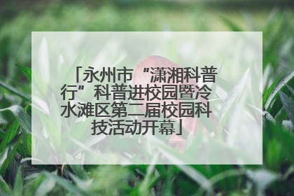 永州市“潇湘科普行”科普进校园暨冷水滩区第二届校园科技活动开幕