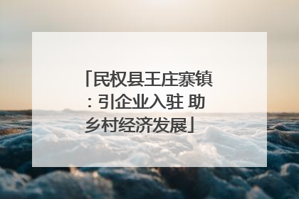 民权县王庄寨镇：引企业入驻 助乡村经济发展
