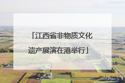 江西省非物质文化遗产展演在港举行