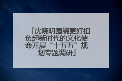 沈晓明围绕更好担负起新时代的文化使命开展“十五五”规划专题调研