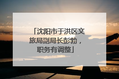 沈阳市于洪区文旅局副局长彭勃，职务有调整