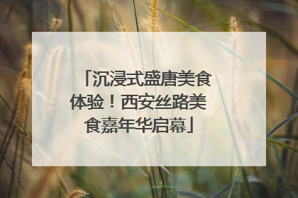 沉浸式盛唐美食体验！西安丝路美食嘉年华启幕