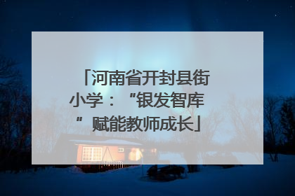 河南省开封县街小学：“银发智库”赋能教师成长
