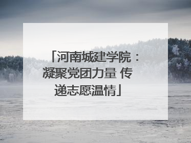 河南城建学院：凝聚党团力量 传递志愿温情