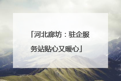 河北廊坊：驻企服务站贴心又暖心