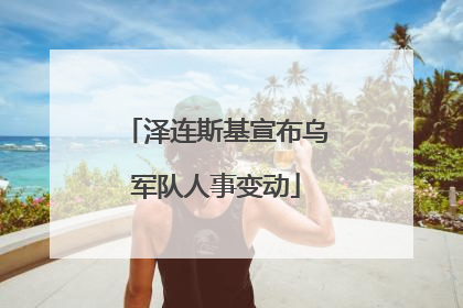 泽连斯基宣布乌军队人事变动