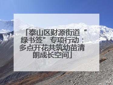 泰山区财源街道“绿书签”专项行动：多点开花共筑幼苗清朗成长空间