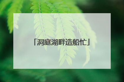 洞庭湖畔造船忙