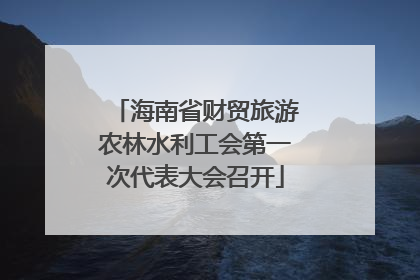 海南省财贸旅游农林水利工会第一次代表大会召开