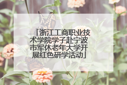 浙江工商职业技术学院学子赴宁波市军休老年大学开展红色研学活动