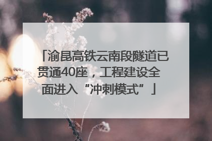 渝昆高铁云南段隧道已贯通40座，工程建设全面进入“冲刺模式”