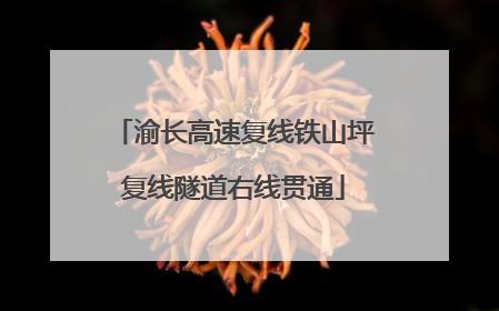 渝长高速复线铁山坪复线隧道右线贯通