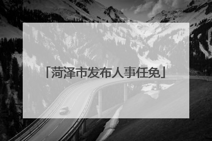 菏泽市发布人事任免