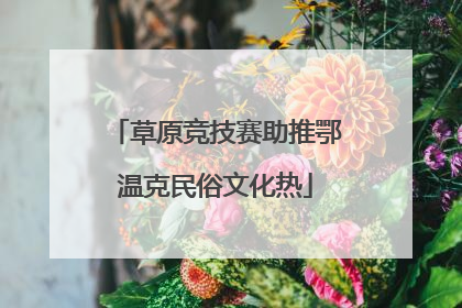 草原竞技赛助推鄂温克民俗文化热
