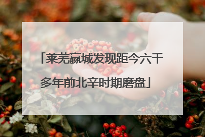 莱芜嬴城发现距今六千多年前北辛时期磨盘