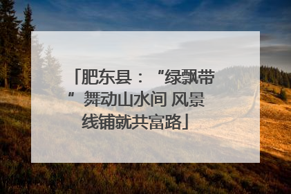 肥东县：“绿飘带”舞动山水间 风景线铺就共富路