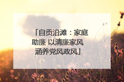 自贡沿滩：家庭助廉 以清廉家风涵养党风政风
