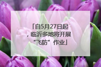 自5月27日起，临沂多地将开展“飞防”作业