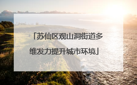 苏仙区观山洞街道多维发力提升城市环境