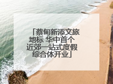 蔡甸新添文旅地标 华中首个近郊一站式度假综合体开业