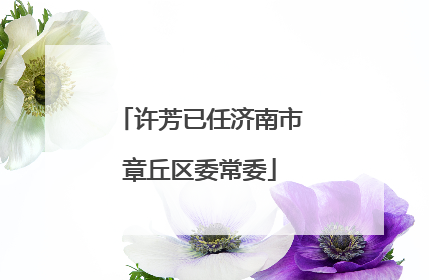 许芳已任济南市章丘区委常委
