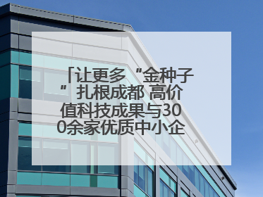 让更多“金种子”扎根成都 高价值科技成果与300余家优质中小企业精准对接