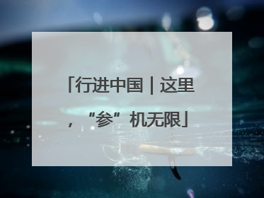 行进中国｜这里，“参”机无限