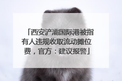 西安浐灞国际港被指有人违规收取流动摊位费，官方：建议报警