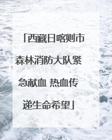 西藏日喀则市森林消防大队紧急献血 热血传递生命希望