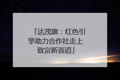 达茂旗：红色引擎助力合作社走上致富新赛道