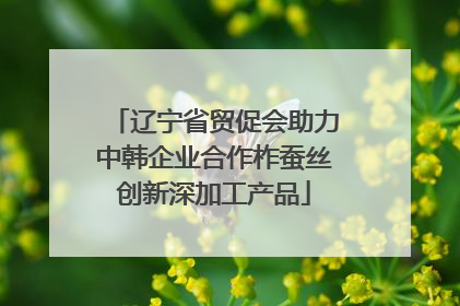 辽宁省贸促会助力中韩企业合作柞蚕丝创新深加工产品