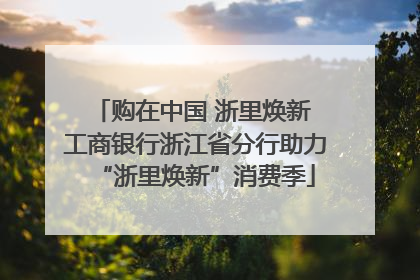 购在中国 浙里焕新 工商银行浙江省分行助力“浙里焕新”消费季