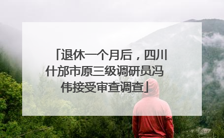 退休一个月后，四川什邡市原三级调研员冯伟接受审查调查