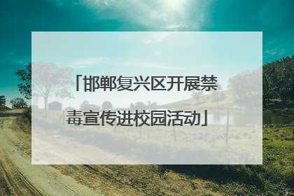 邯郸复兴区开展禁毒宣传进校园活动