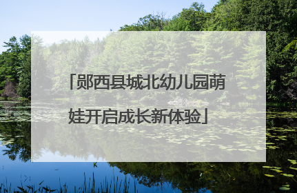 郧西县城北幼儿园萌娃开启成长新体验