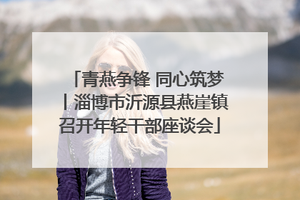 青燕争锋 同心筑梦丨淄博市沂源县燕崖镇召开年轻干部座谈会
