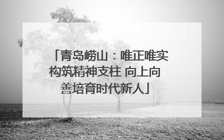 青岛崂山：唯正唯实构筑精神支柱 向上向善培育时代新人