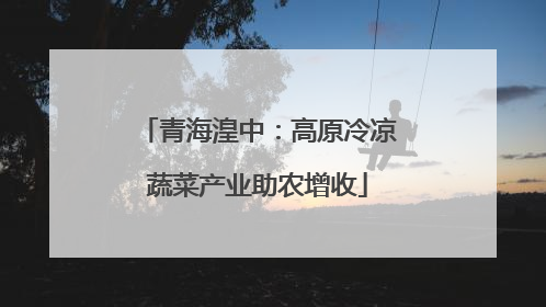 青海湟中：高原冷凉蔬菜产业助农增收