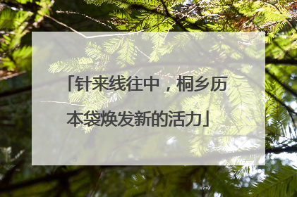 针来线往中，桐乡历本袋焕发新的活力